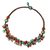 Beaded necklace, 'Blue Fire Cattlelaya' - Blue and Red Gemstone Clusters on Hand Knotted Necklace (image 2b) thumbail