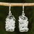 Sterling silver dangle earrings, 'Scribble' - Unique Modern Design Sterling Silver Dangle Earrings thumbail