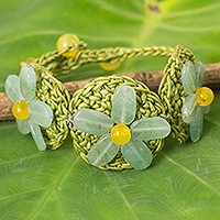 Beaded flower bracelet,