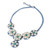 Cultured pearl beaded flower necklace, 'White Daisy' - Crocheted White Cultured Pearl Flower Necklace from Thailand (image 2b) thumbail