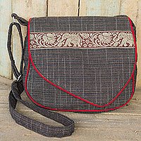 Cotton messenger bag,