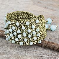 Amazonite wristband bracelet,