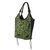 Leather accent embroidered shoulder bag, 'Jade Pheasants' - Thai Hill Tribe Embroidery on Leather Accent Shoulder Bag (image 2b) thumbail