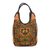 Leather accent embroidered shoulder bag, 'Sunny Pheasants' - Embroidered Birds and Flowers on Thai Shoulder Bag (image 2f) thumbail