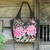 Leather accent embroidered shoulder bag, 'Mandarin Peonies' - Flowers Birds on Leather Accent Embroidered Shoulder Bag thumbail