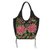 Leather accent embroidered shoulder bag, 'Mandarin Peonies' - Flowers Birds on Leather Accent Embroidered Shoulder Bag (image 2a) thumbail