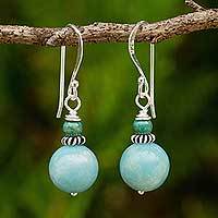 Amazonite dangle earrings,