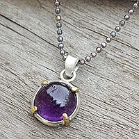 Amethyst pendant necklace,