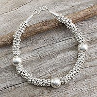 Silver beaded bracelet,