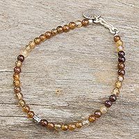Agate beaded bracelet,