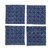 Cotton batik coasters, 'Diamond Snowflakes' (set of 4) - Indigo Blue Cotton Batik Coasters Artisan Crafted (Set of 4) (image 2a) thumbail