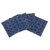 Cotton batik coasters, 'Diamond Snowflakes' (set of 4) - Indigo Blue Cotton Batik Coasters Artisan Crafted (Set of 4) (image 2b) thumbail