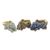 Celadon ceramic ornaments, 'Sawasdee Elephants' (set of 3) - Blue Green and Brown Ceramic Elephant Ornaments (Set of 3) (image 2a) thumbail