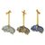 Celadon ceramic ornaments, 'Sawasdee Elephants' (set of 3) - Blue Green and Brown Ceramic Elephant Ornaments (Set of 3) (image 2b) thumbail