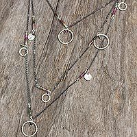 Tourmaline wrap necklace,