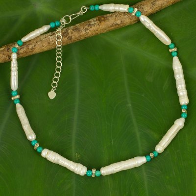 Cultured pearl beaded necklace, Exotic Trendsetter