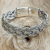 Sterling silver wristband bracelet,