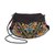 Leather accent shoulder bag, 'Espresso Mandarin Garden' - Embroidered Leather Accent Multicolor Handbag (image 2a) thumbail