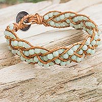 Amazonite braided bracelet,