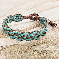 Amazonite braided bracelet,
