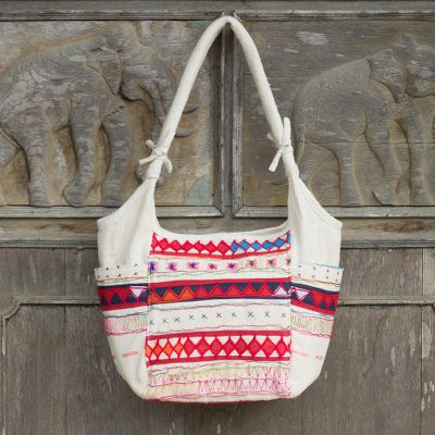 Cotton shoulder bag, Lahu Carnival