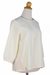 Cotton blouse, 'Cream Thai Style' - Cotton Blouse in Cream Color Round Neck and Long Sleeves (image 2d) thumbail