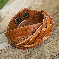Leather wrap bracelet,
