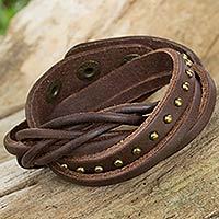 Leather wrap bracelet,