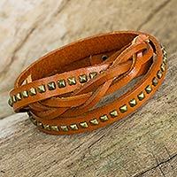 Leather wrap bracelet,