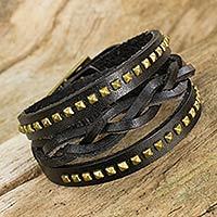 Leather wrap bracelet,