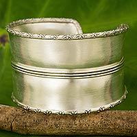 Silver cuff bracelet,