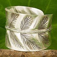 Silver cuff bracelet,