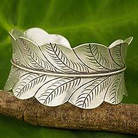 Silver cuff bracelet,