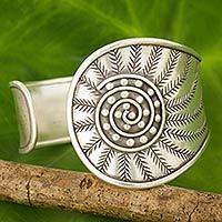 Silver cuff bracelet,