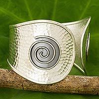 Silver cuff bracelet,