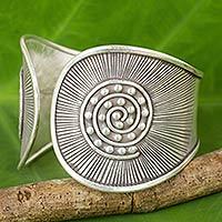 Silver cuff bracelet,