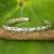 Silver cuff bracelet, 'Karen Classic' - Artisan Crafted Silver Cuff Bracelet with Geometric Motif thumbail