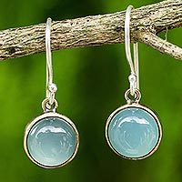 Chalcedony dangle earrings,