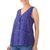 Cotton sleeveless blouse, 'Polka Dot Night' - Artisan Crafted 100% Cotton Sleeveless Blouse in Blue (image 2b) thumbail