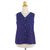 Cotton sleeveless blouse, 'Polka Dot Night' - Artisan Crafted 100% Cotton Sleeveless Blouse in Blue (image 2d) thumbail
