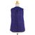 Cotton sleeveless blouse, 'Polka Dot Night' - Artisan Crafted 100% Cotton Sleeveless Blouse in Blue (image 2f) thumbail
