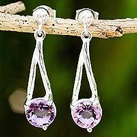 Amethyst dangle earrings,