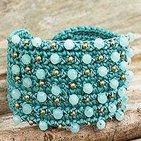 Chalcedony wristband bracelet,