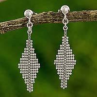 Sterling silver dangle earrings,