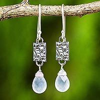 Chalcedony dangle earrings,