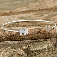 Sterling silver cuff bracelet, 'Loyal Elephants' - Thai Artisan Jewelry Sterling Silver Cuff Elephant Bracelet