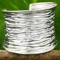 Silver cuff bracelet,