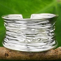 Silver cuff bracelet,