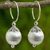 Silver dangle earrings, 'Budding Jasmine' - Hand Crafted Silver Dangle Earrings from Thailand thumbail