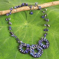 Lapis lazuli beaded necklace,